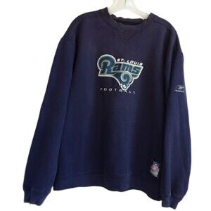 Vintage NFL Team Apparel St. Louis Rams Men's L Crew Sweatshirt Reebok